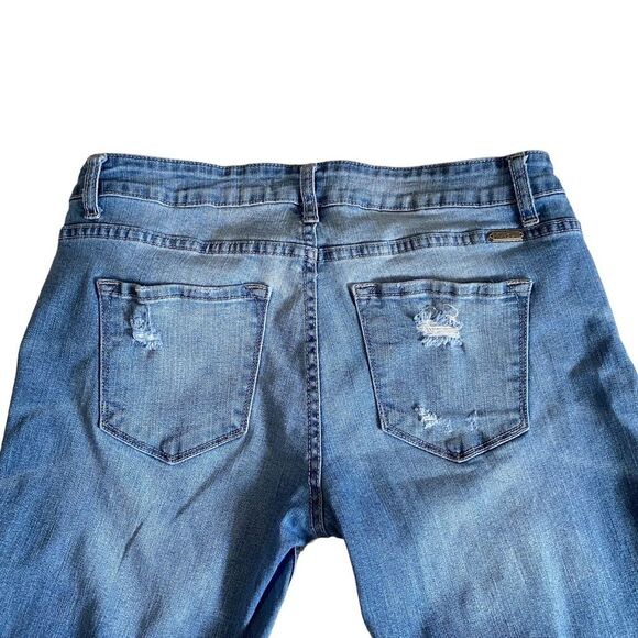 KanCan Distressed Stretch Jeans VBK1221 Blue Sz 28 - Picture 4 of 12